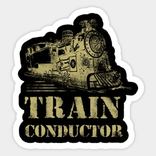 Train Conductor T-Shirt Funny Train Lover Halloween Costume Sticker